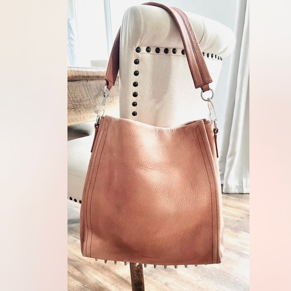 Alexander Wang Darcy Hobo Rose Pebbled Leather Burnt Studed. - Picture 4 of 14